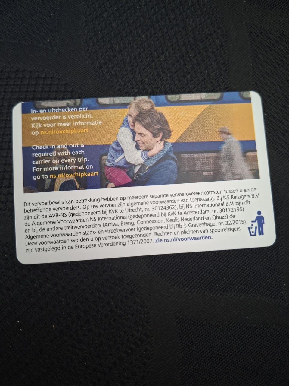 Dagkaart NS 2e klas te koop voor €30,00