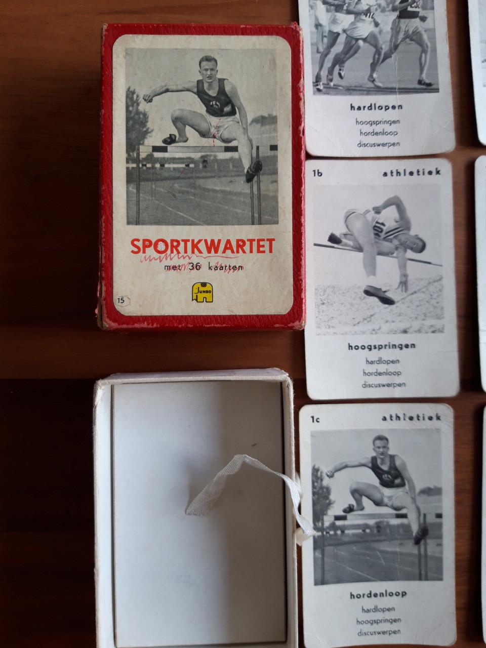 Vintage sportkwartetspel 1958