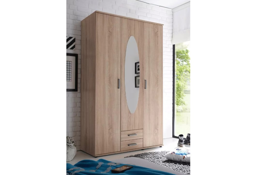 Bed 120 x 200 cm. Twijfelaar met bodem en comfortabele koudschuimmatras