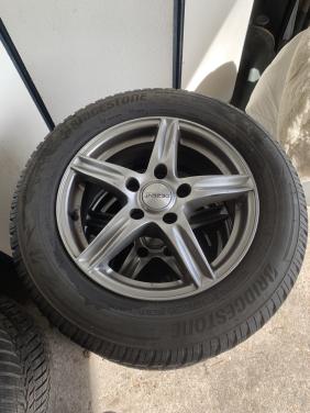 195/ 65r15 winterBanden + aluminium velgen 8mm