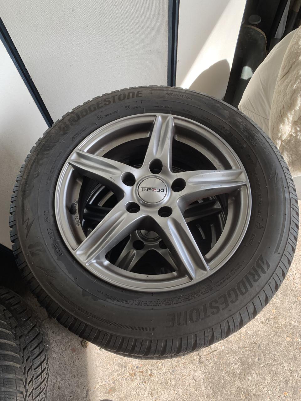 195/ 65r15 winterBanden + aluminium velgen 8mm