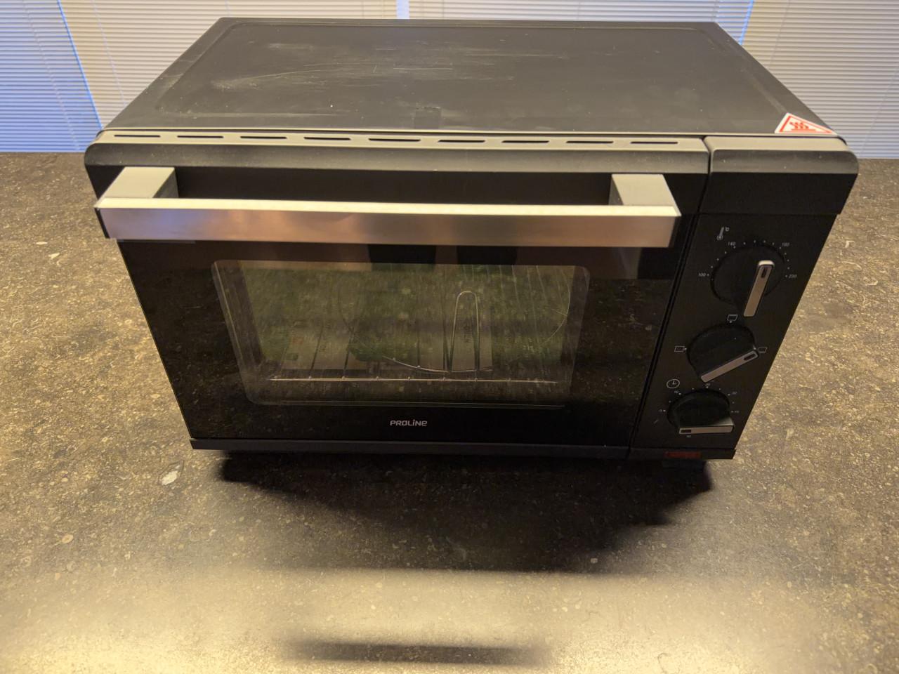 Proline zwarte mini-oven PMO19 nieuw