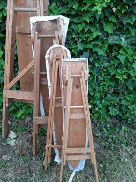 Oude houten strijkplanken 5 stuks