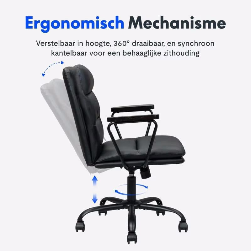 Loungestoel / bureaustoel HC3 - zwart - FlexiSpot - nieuw