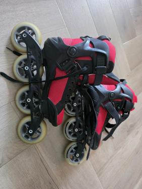 Power slide phusion red 90 maat 39 incl tas en bescherming
