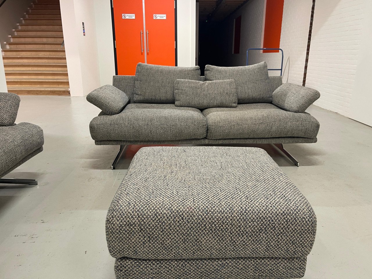 GRATIS LEVERING HEEL NL Montel Grijs Stoffen Bankstel