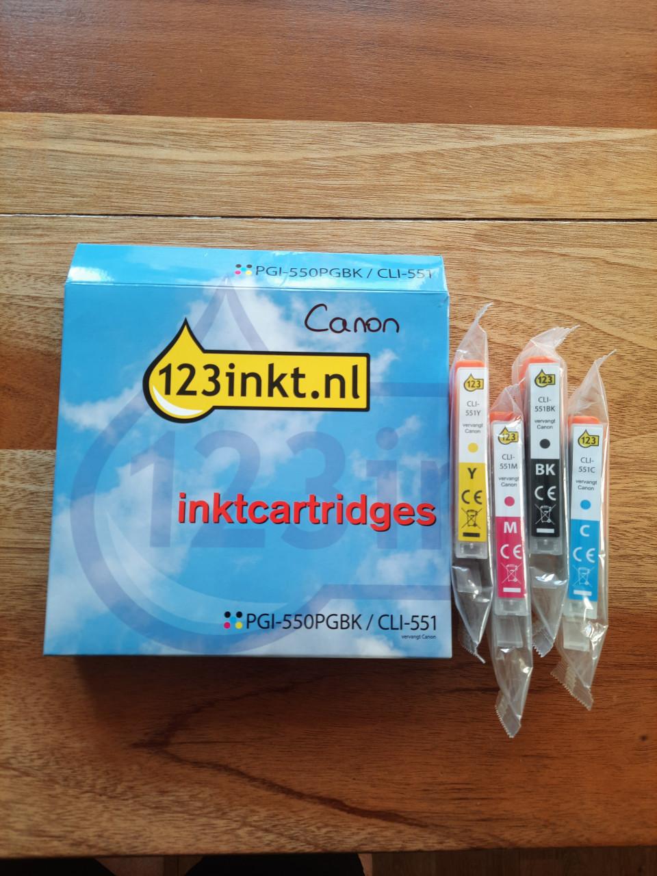 Nieuwe printer cartridges Canon 123inkt inkt inkjet
