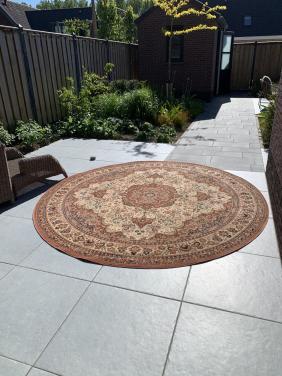 🤎✨Schitterend Sfeervol Rond Vintage Vloerkleed in NIEUWSTAAT🤎✨