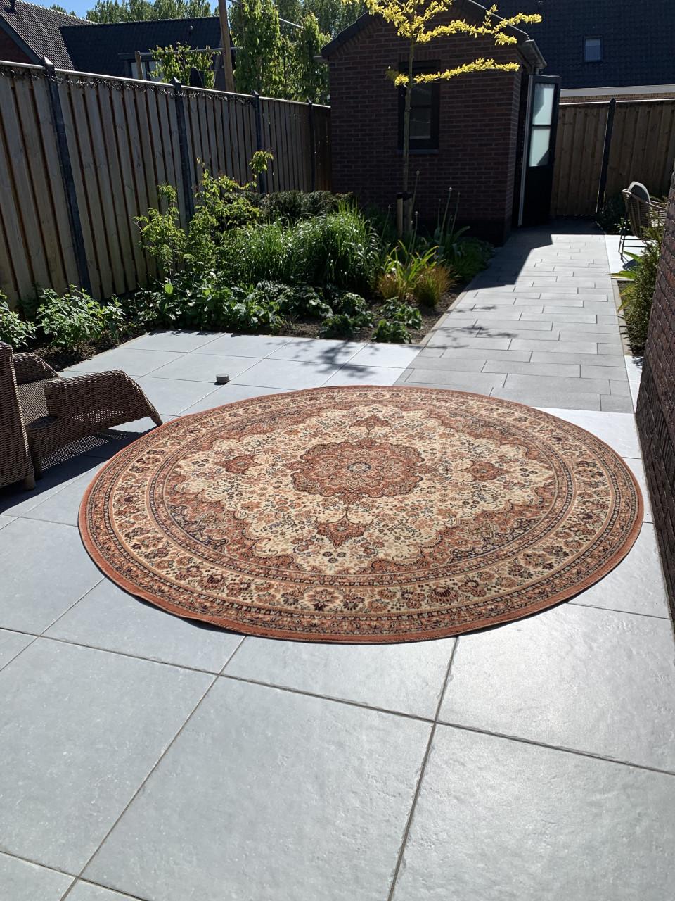 🤎✨Schitterend Sfeervol Rond Vintage Vloerkleed in NIEUWSTAAT🤎✨
