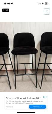 Design barkrukken 4 stuks