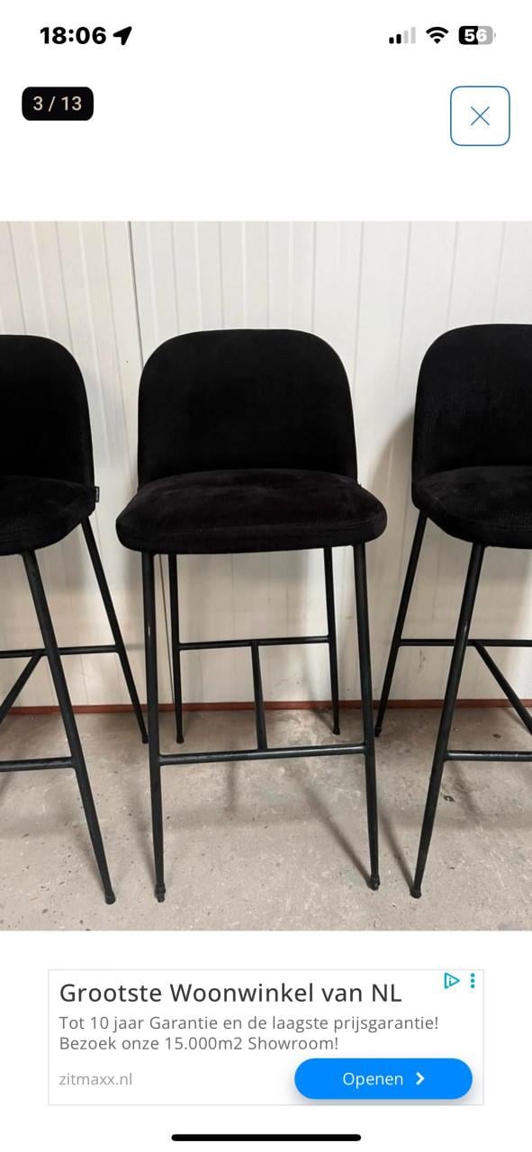 Design barkrukken 4 stuks