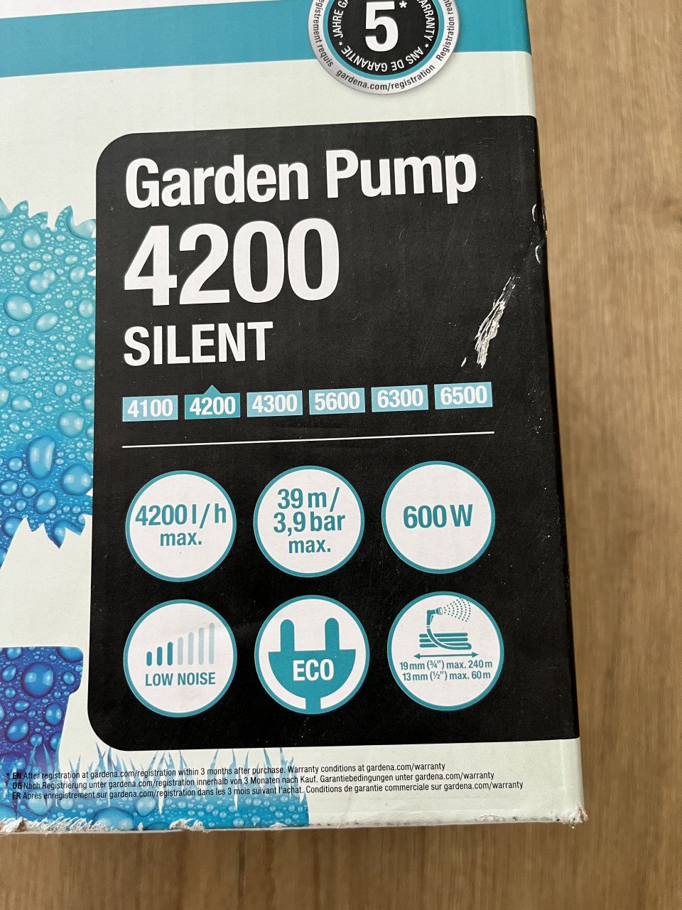 Gardena tuinpomp 4200 Silent incl. aanzuiggarnituur