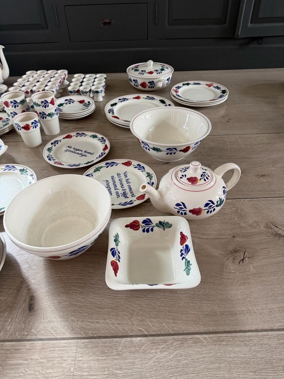 Boch boerenbont servies