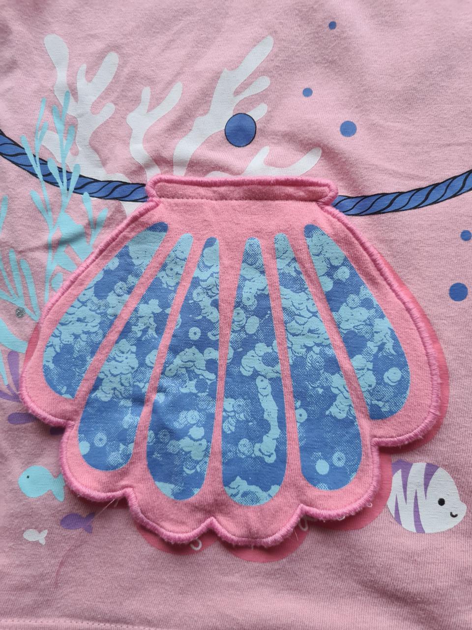 Roze shirt met leuk applicatie van Kiki & Koko Maat 128