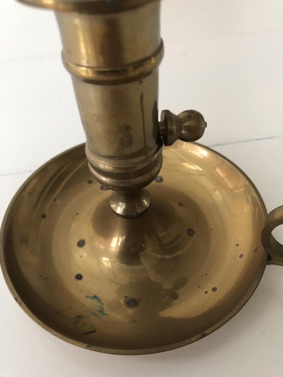 Mooie brocante messing blaker met schuif