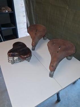 Lederen Fiets zadels