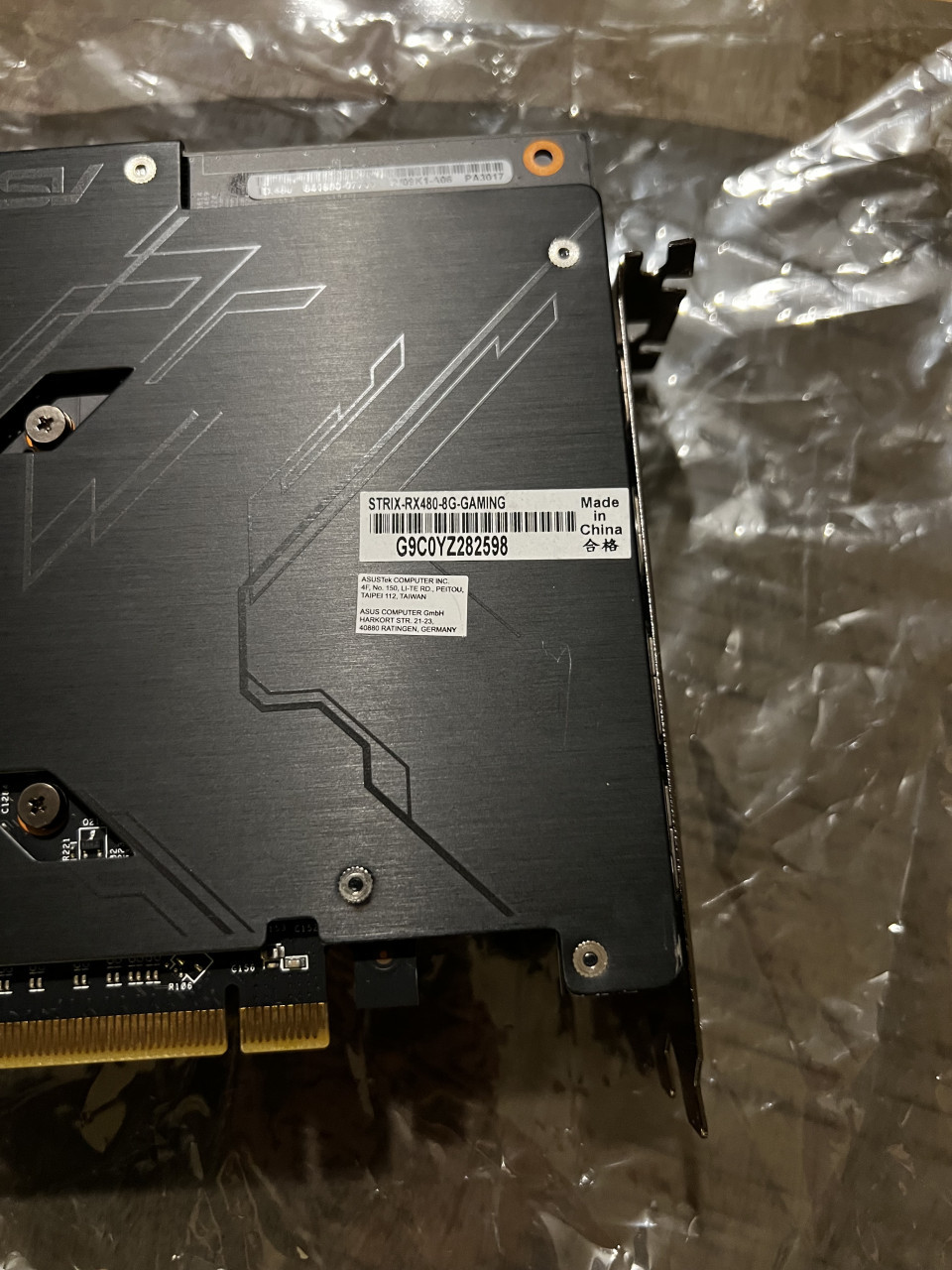 Rx 480 rog strix 8gb asus