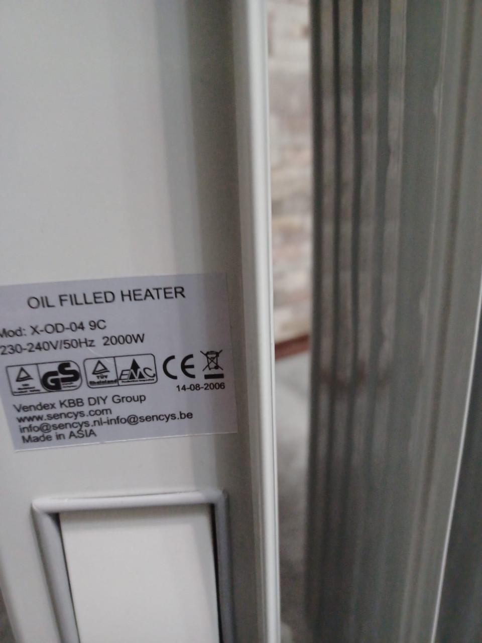 Sencys elektrische radiator 2000W