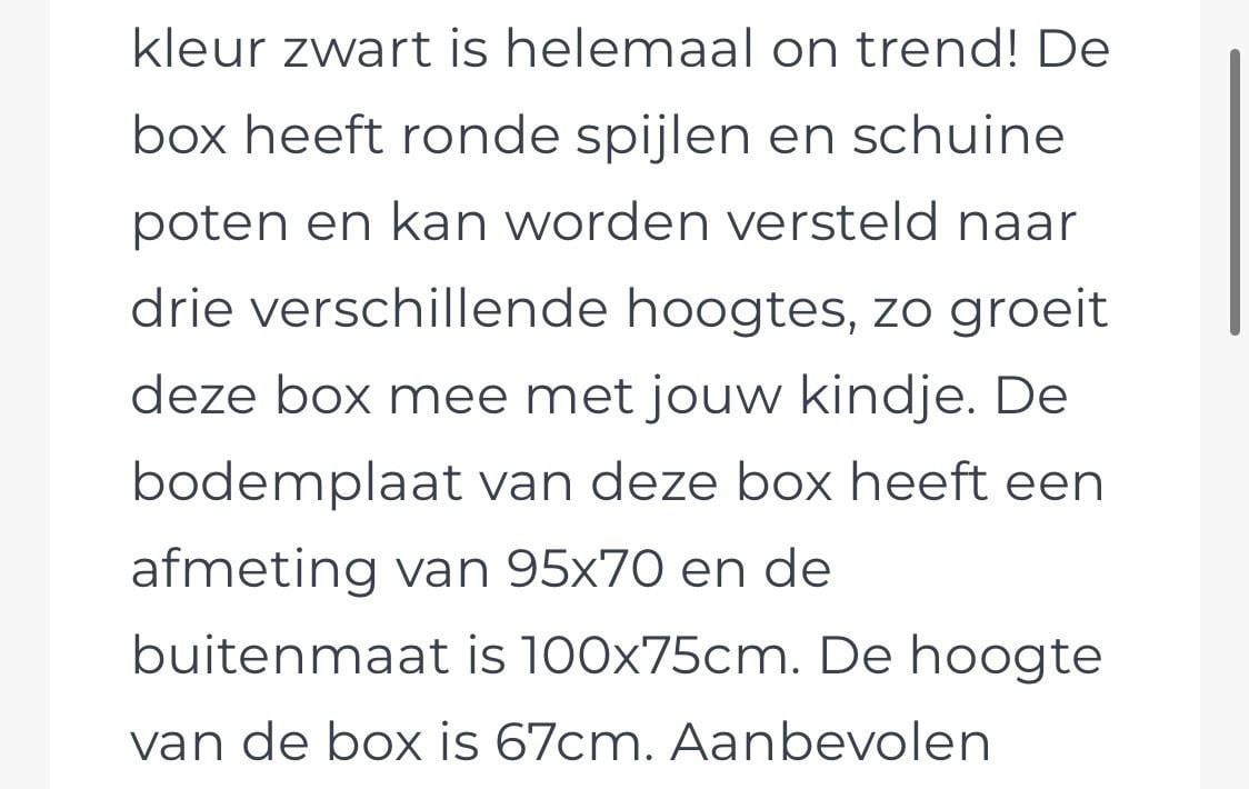 Box zwart met bruine pootjes