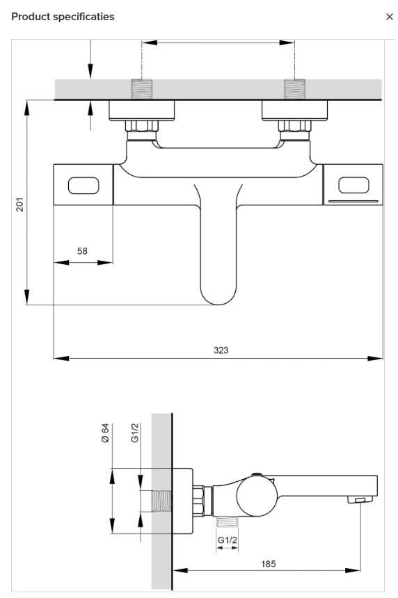 Badmengkraan Thermostatisch BWS Cemal Geborsteld Brons Koper