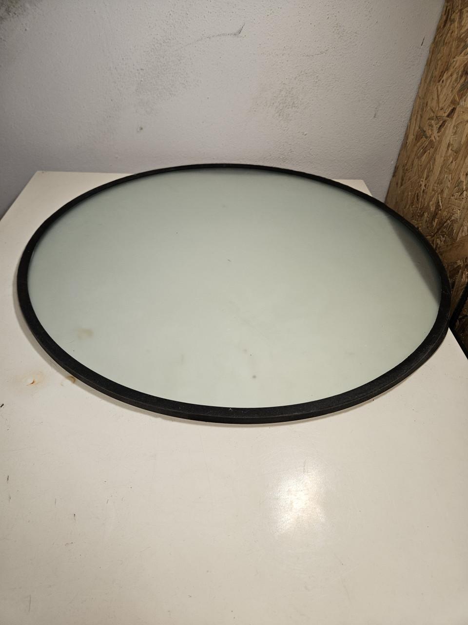 Industriële stalen lamp zwart rond