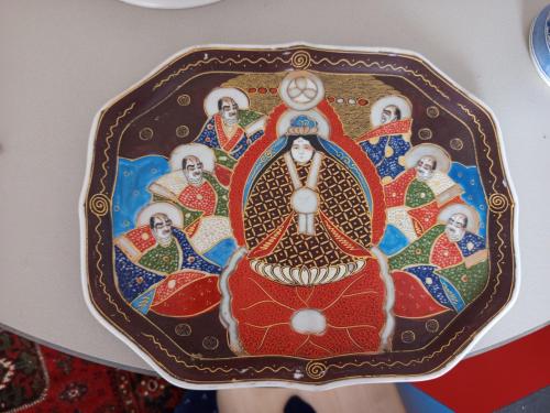 Antiek Japans Porselein dienblad keramisch