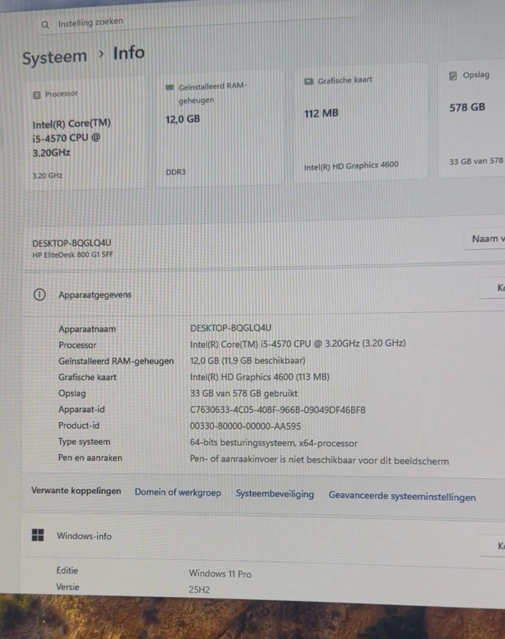 Complete set HP / Intel Core i5 / 12GB ram / Windows 11 /
