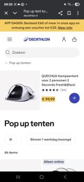 Tent 2 persoons quechua