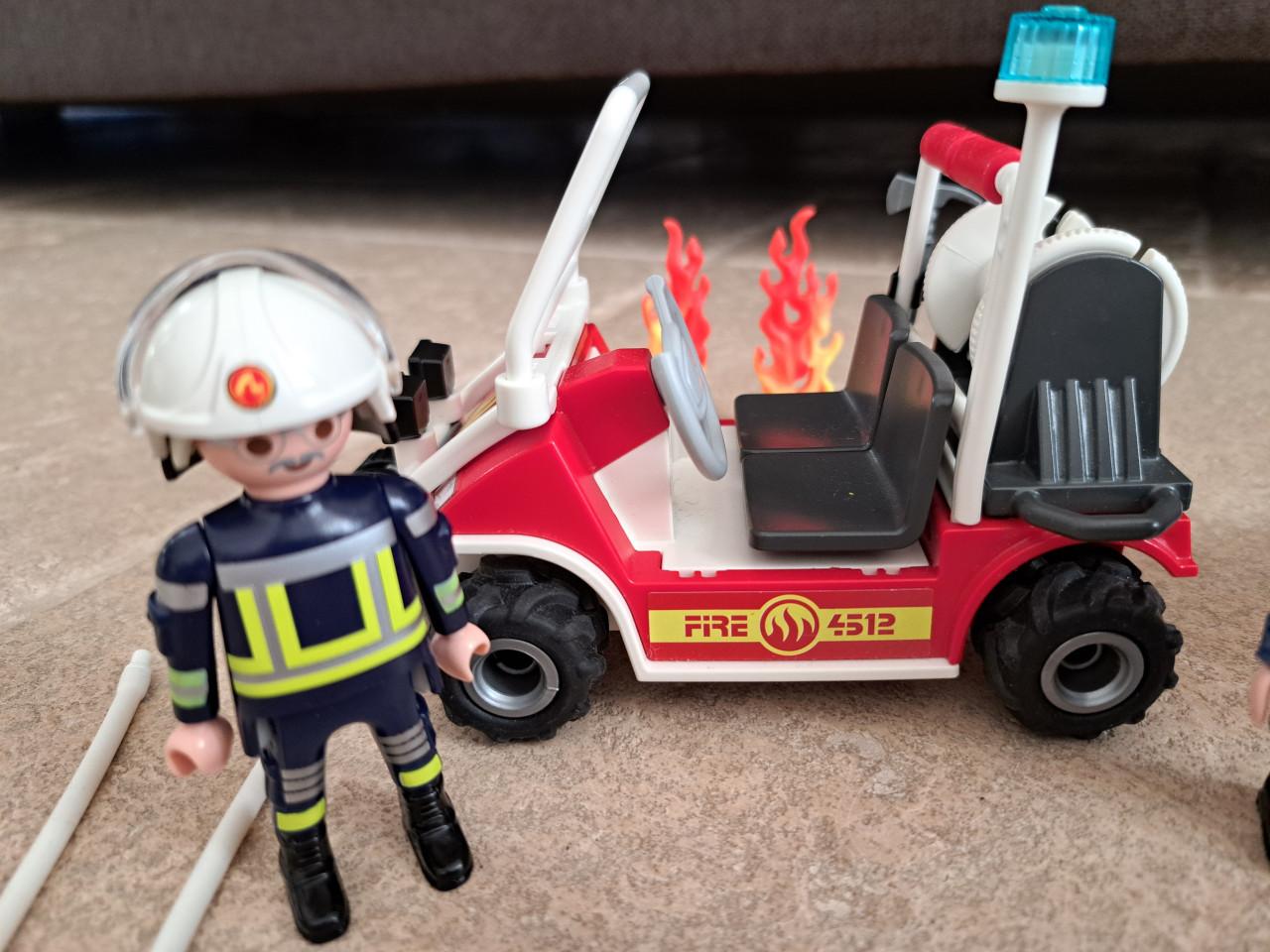 Playmobil brandweerbuggy en bluskar