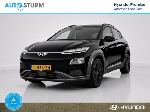 Hyundai Kona ev premium 64 kwh black edition soh 96,4% + schuif-/kanteldak!