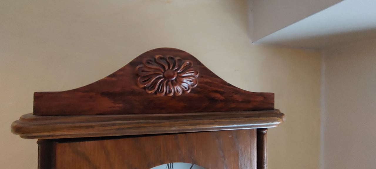 Houten wandklok