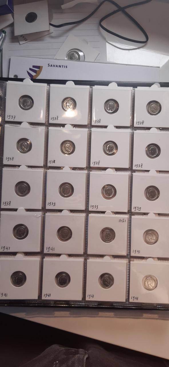 77 zilveren dubbeltjes wilhelmina