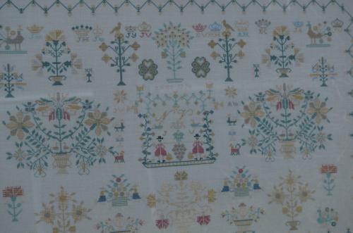 Grote Twentse merklap 1792 zeer fijn geborduurd ipst!!