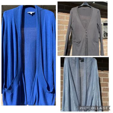 3 zgan vesten. grijsMexx .  XL en XXL. Vallen alle 3 als 40/42. Kleine 44.