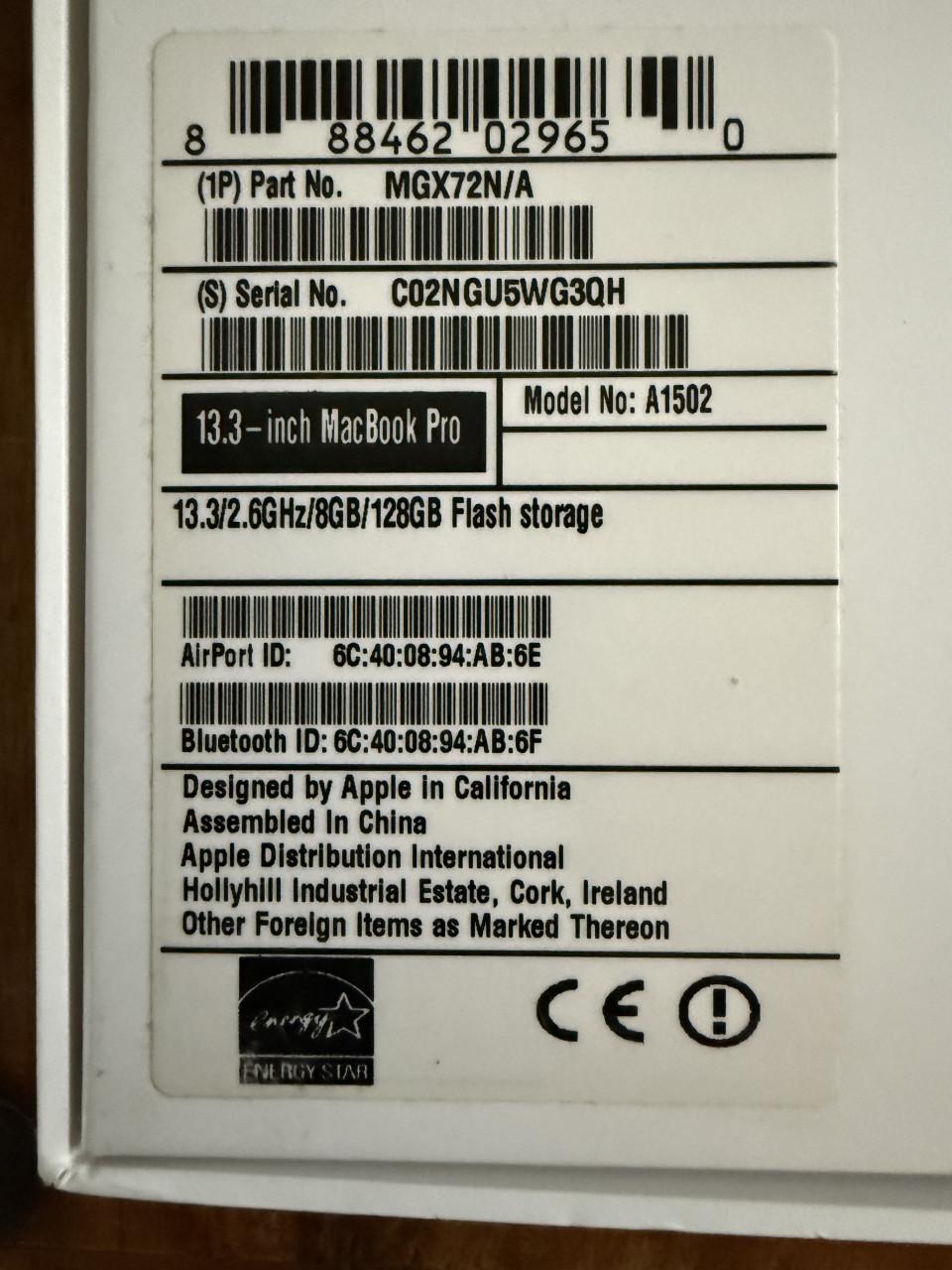 Macbook pro 2017