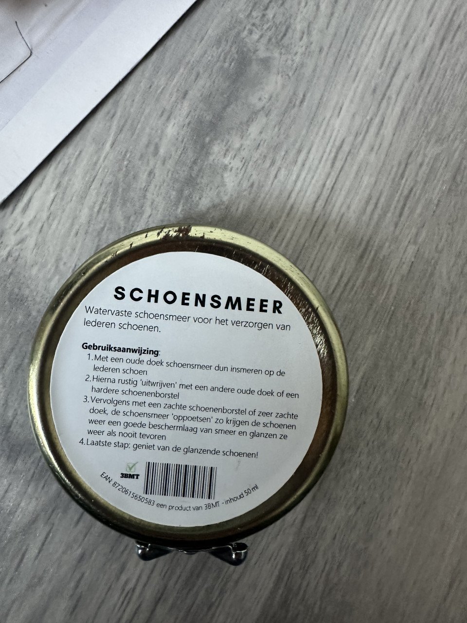 Schoenpoetssetje - 2 borstels + zwarte schoensmeer