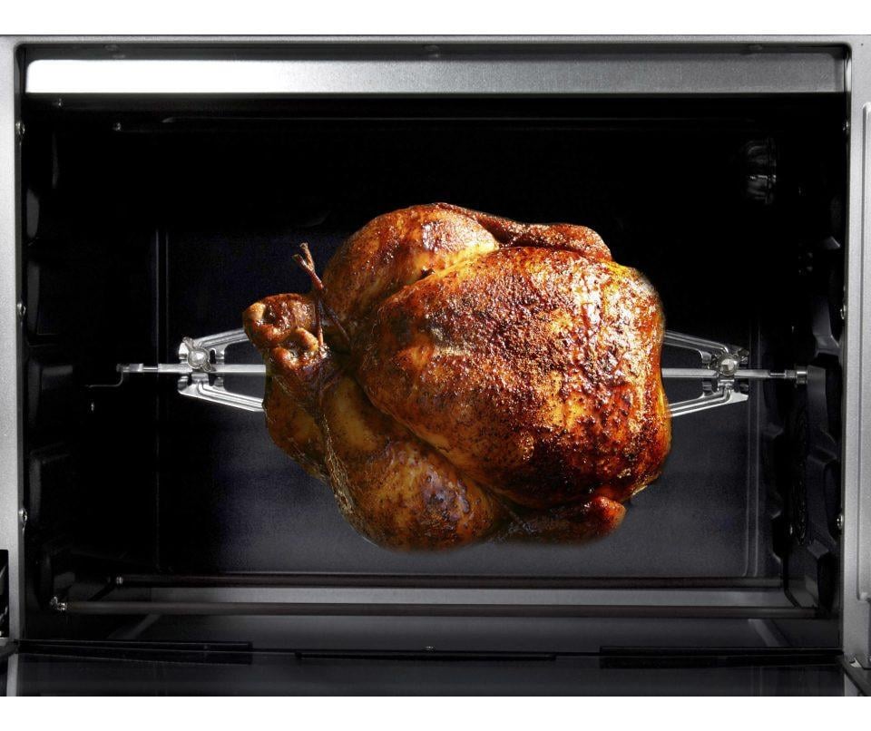 Nieuwe Inventum OV305CS vrijstaande heteluch oven met kip draaispit