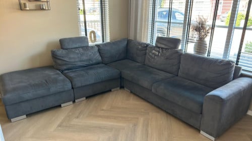 Hoekbank antraciet