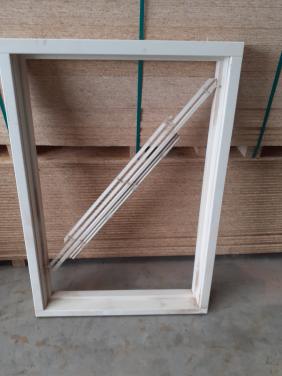 Nieuw hardhout kozijn 130 x 90 voor 50 euro