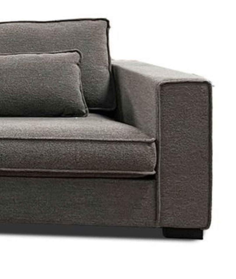 SCHITTERENDE HOEK/LOUNGEBANK IN IJZERSTERKE STOF ALPHINE BROWN SHOWMODEL