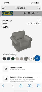 Ikea stoel (verwisselbare hoes)