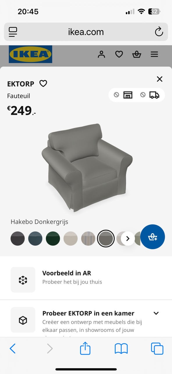 Ikea stoel (verwisselbare hoes)