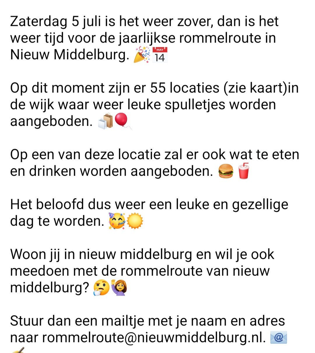Rommelroute Nieuw Middelburg
