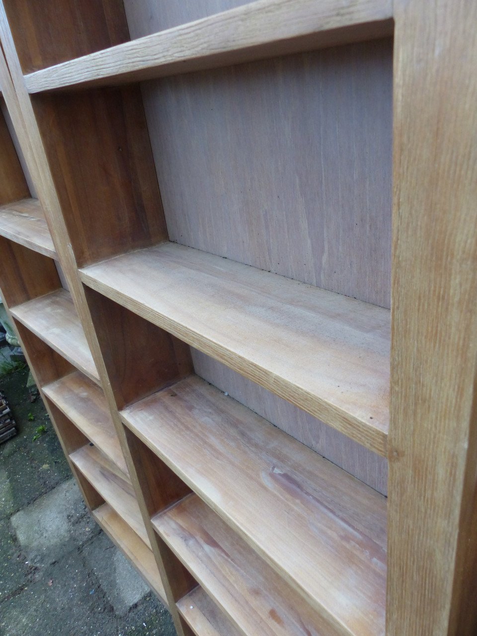 Boekenkast vitrinekast teakhout 2 stuks 60b16d201hoog hangkast