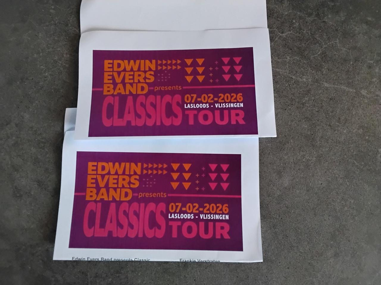 Tickets Edwin Eversband 2 voor de prijs van 1