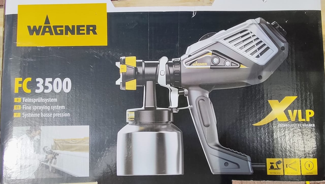 WAGNER XVLP 3500 verfspuit - lasuur, lak en latexverf - 3 spuitstukken