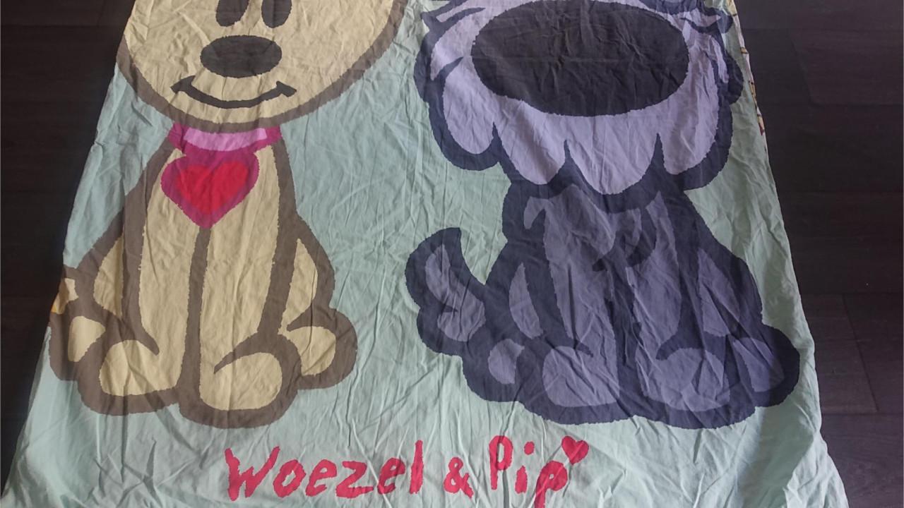 Overtrek + sloop Woezel en Pip 1 persoons