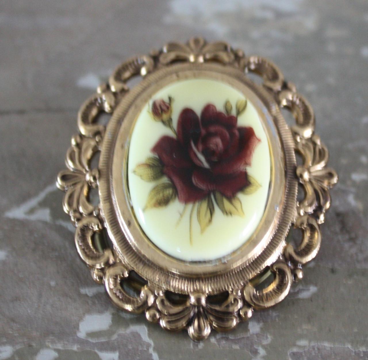 Sjaalclip met bloemen print