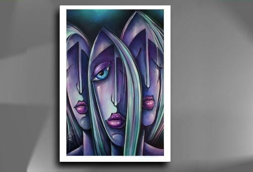 " Un Regalo Parta Ti " Acrylschilderij van Simeon Gonzales