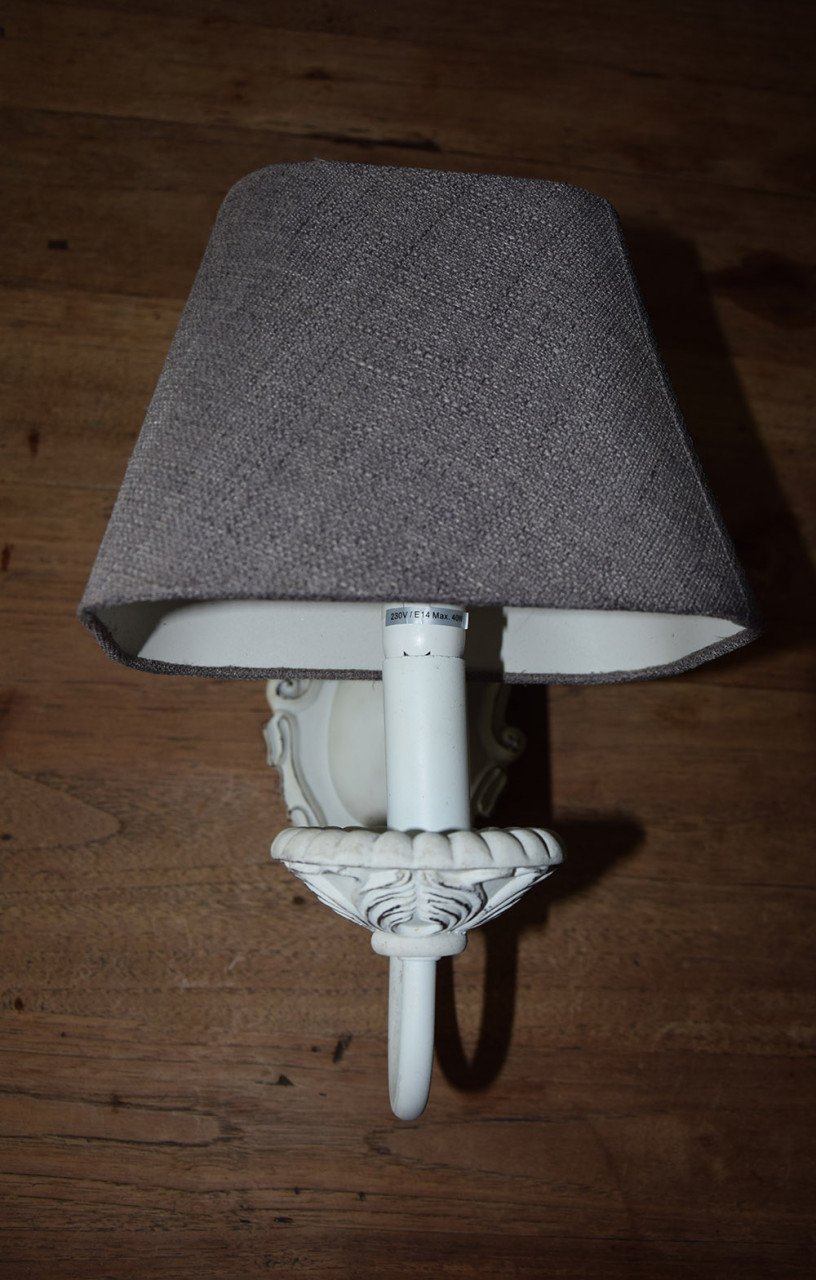 Wandlamp  Beige wit Brocante stijl